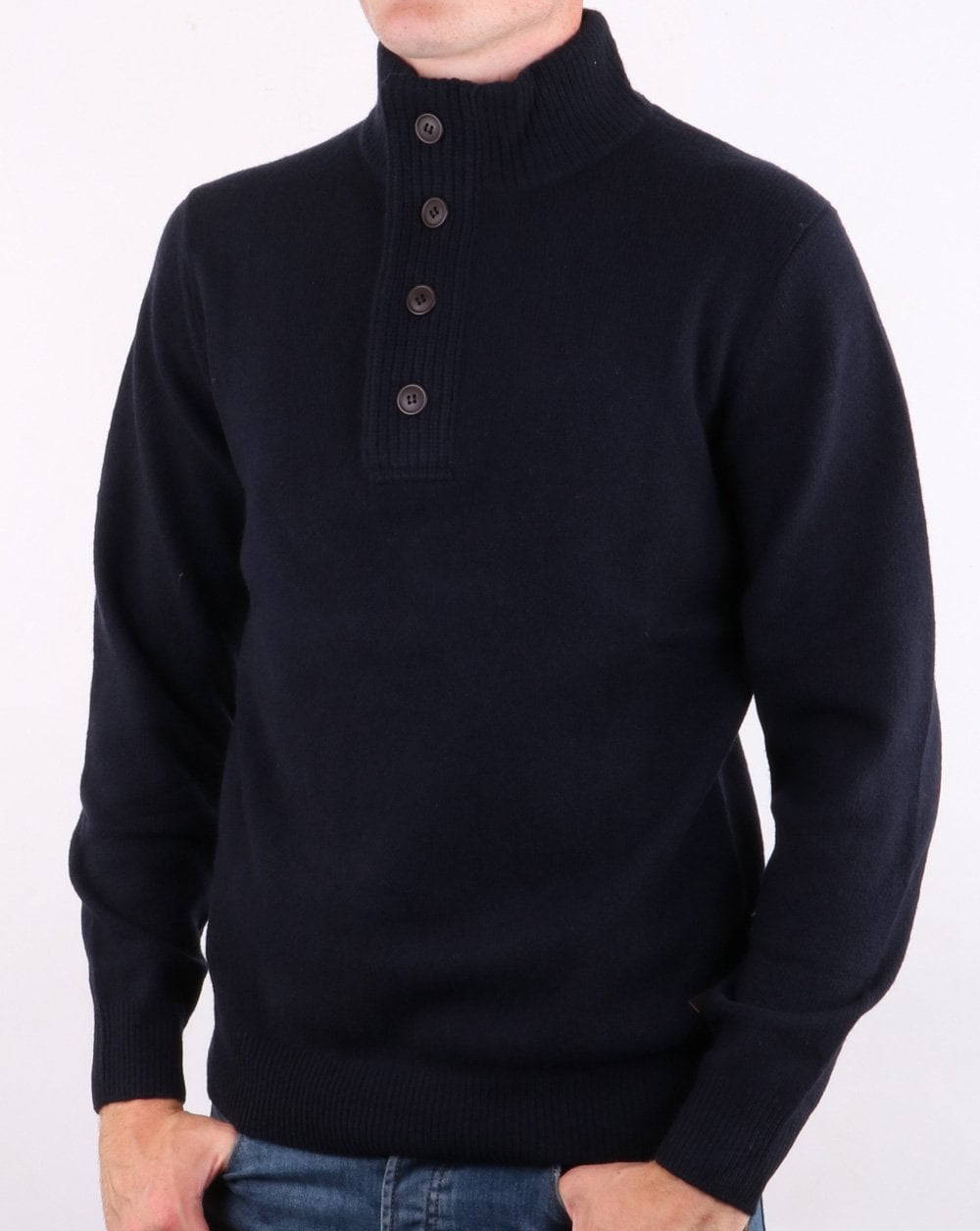 Barbour Patch Half Zip Jumper Navy