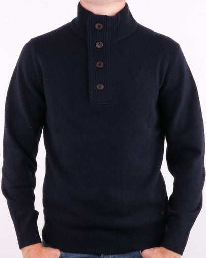 Barbour Patch Half Zip Jumper Navy