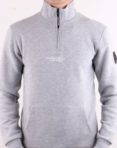 Marshall Artist Siren Half Zip Sweatshirt Grey Marl