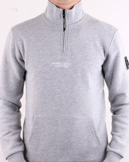 Marshall Artist Siren Half Zip Sweatshirt Grey Marl