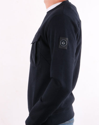 Marshall Artist Acier Crew Neck Sweatshirt Navy
