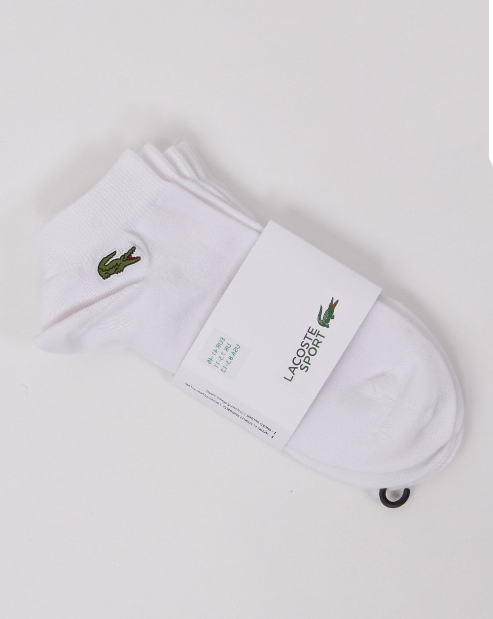 Lacoste Triple Pack Trainer Socks White