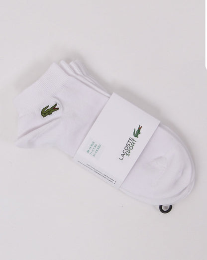 Lacoste Triple Pack Trainer Socks White
