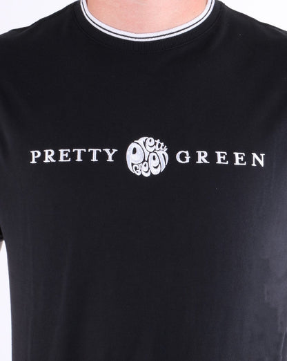 Pretty Green Layland Tipped T-shirt Black