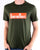 Benetton Box Logo T Shirt Military Green