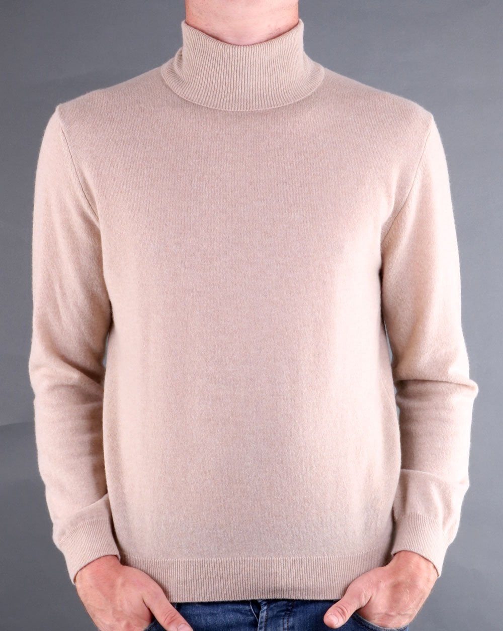 Benetton Roll Neck Jumper Oatmeal