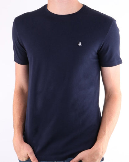 Benetton Patch Logo T-shirt Navy