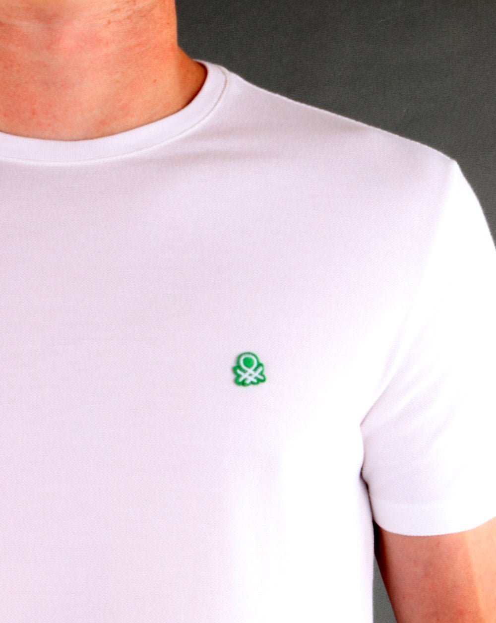 Benetton Patch Logo T-shirt White