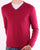 Benetton Merino Wool V-neck Jumper Berry