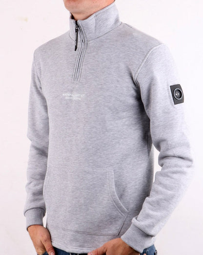 Marshall Artist Siren Half Zip Sweatshirt Grey Marl