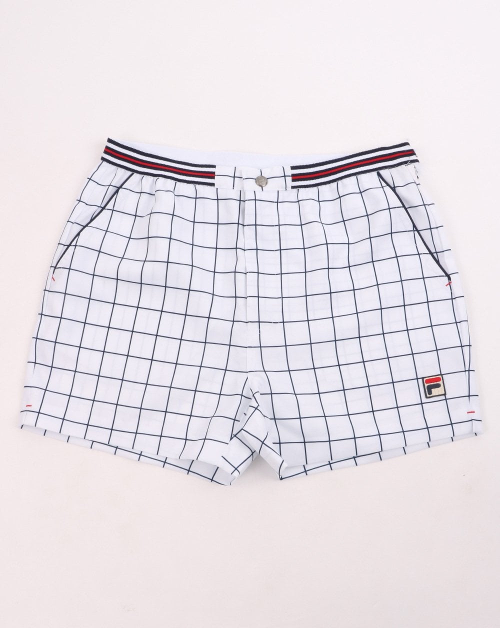 Fila Vintage Check Shorts White/Navy