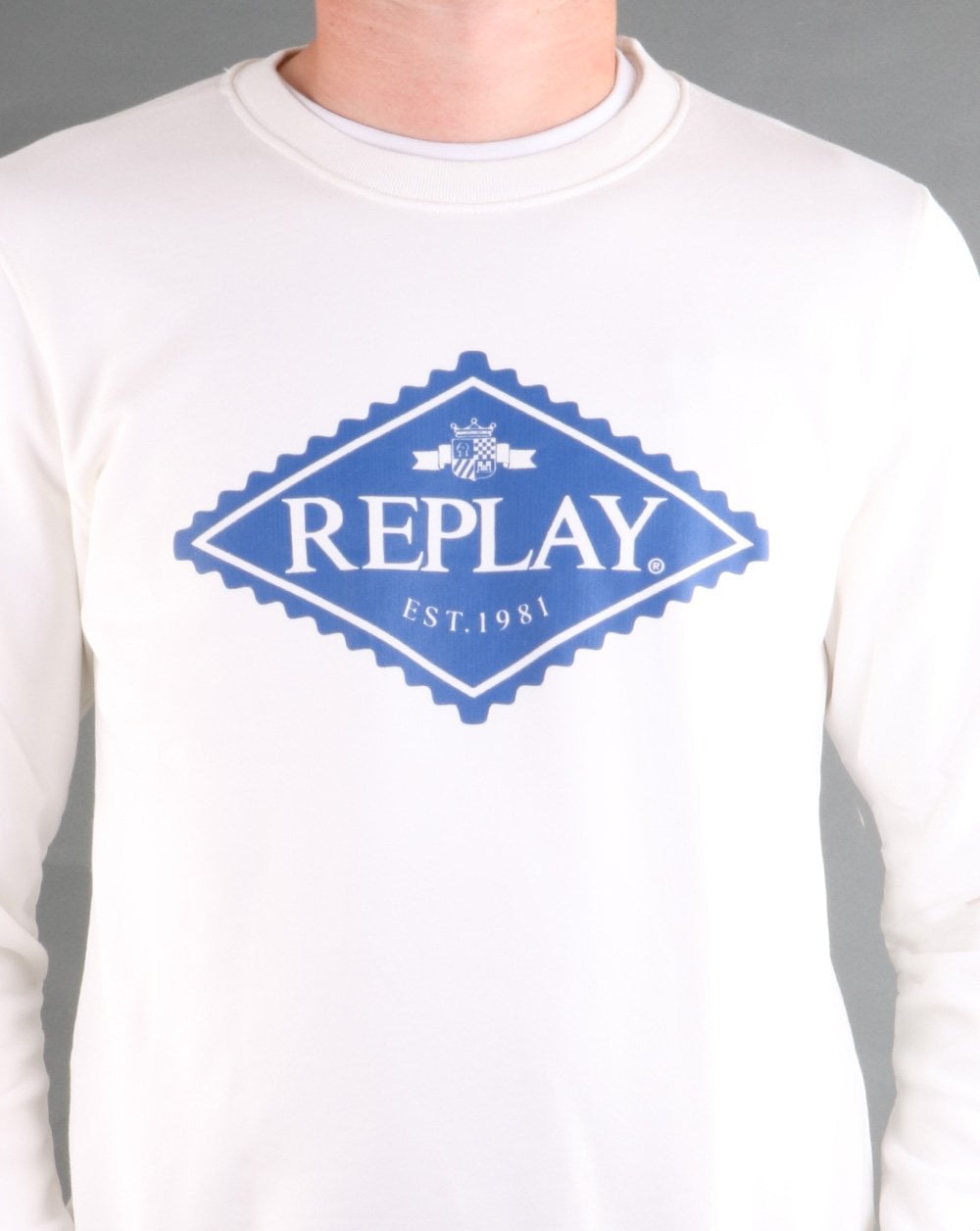 Replay Logo Sweatshirt White