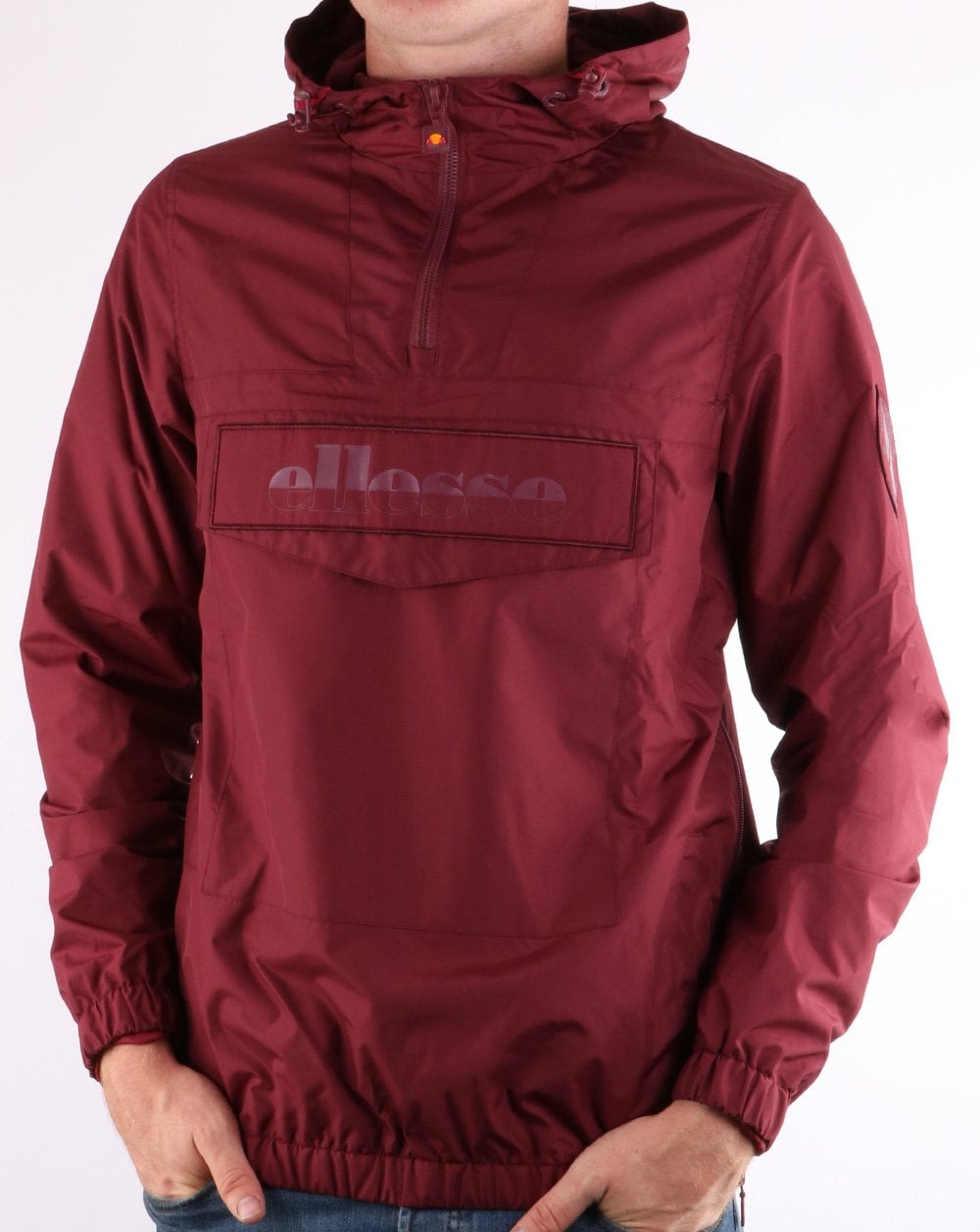 Ellesse Quarter Zip Jacket Burgundy