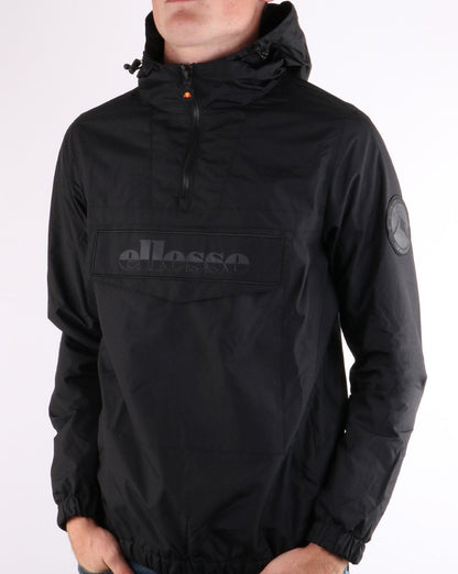 Ellesse Quarter Zip Tonal Jacket Black