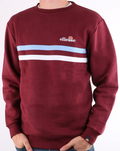 Ellesse Erminion Sweatshirt Burgundy/Sky/White