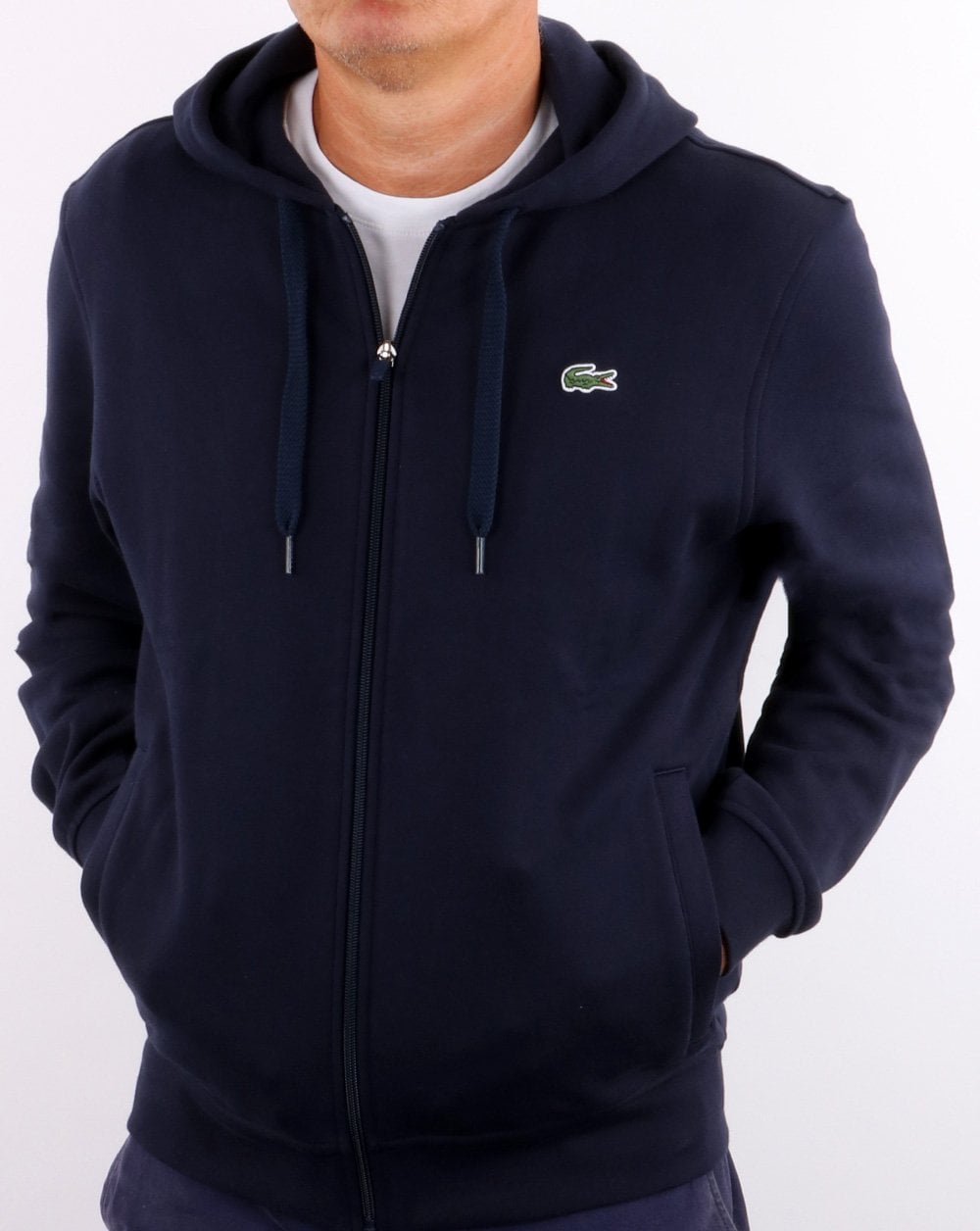Lacoste Full Zip Hoodie Navy
