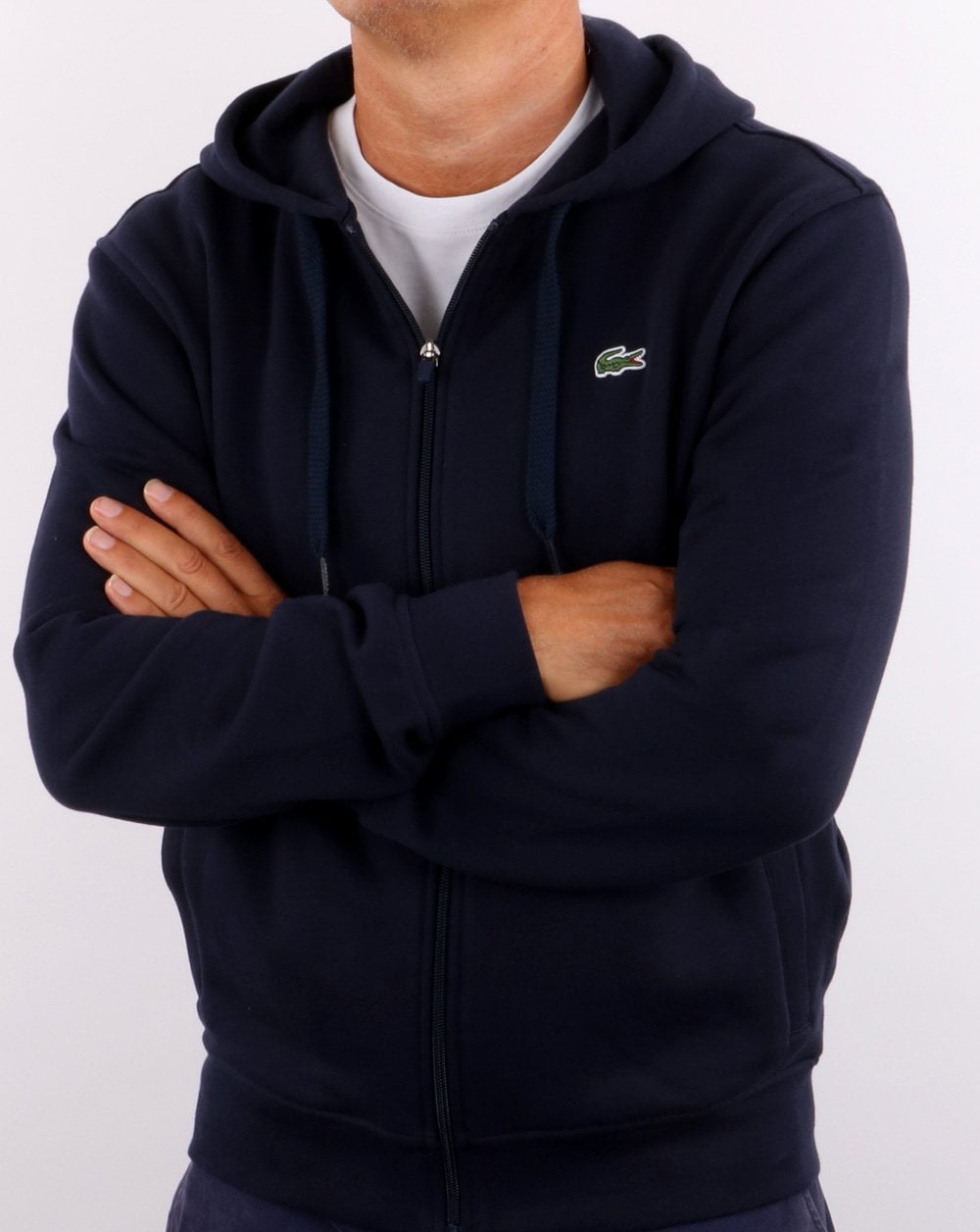 Lacoste Full Zip Hoodie Navy
