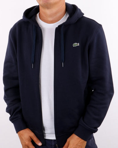 Lacoste Full Zip Hoodie Navy