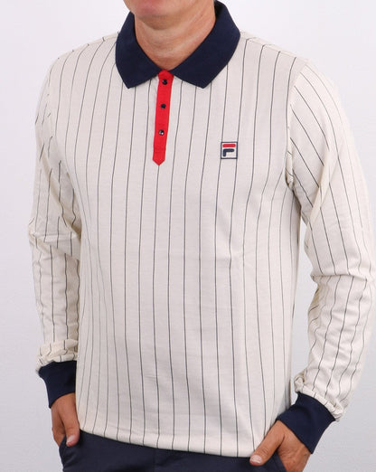 Fila Vintage Settanta L/S Polo Shirt Og Vintage Colours