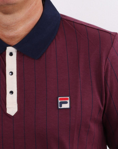 Fila Vintage Settanta Long Sleeved Polo Shirt Soft Purple