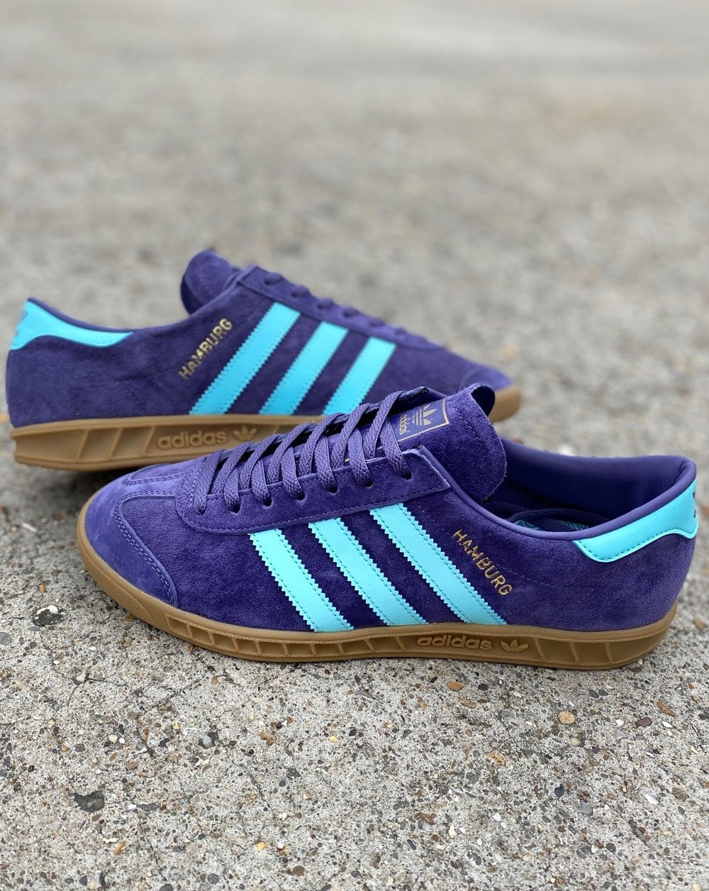 Adidas Hamburg Trainers Tech Purple/Aqua