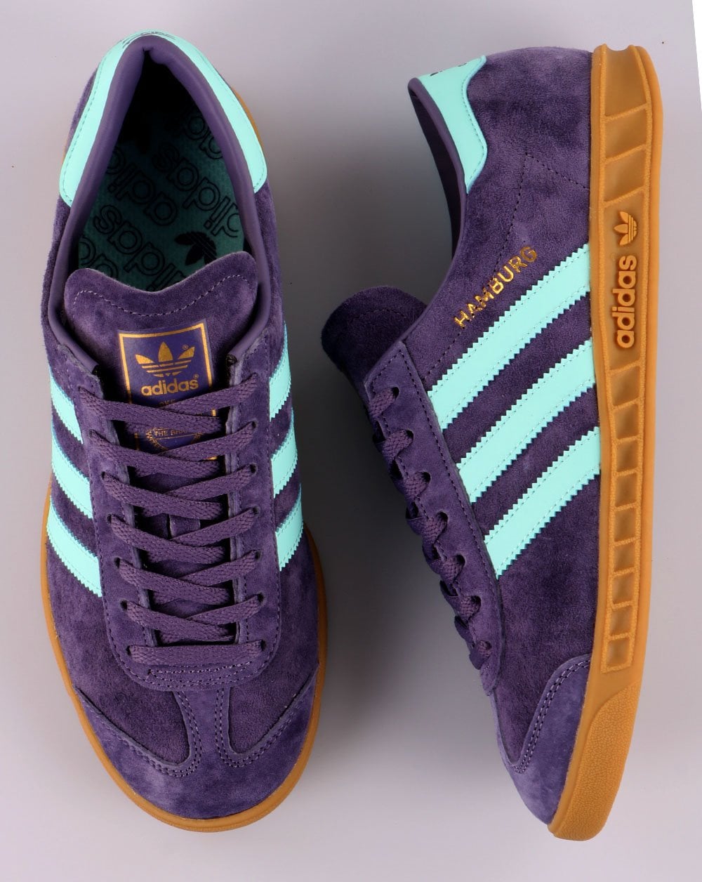 Adidas Hamburg Trainers Tech Purple/Aqua