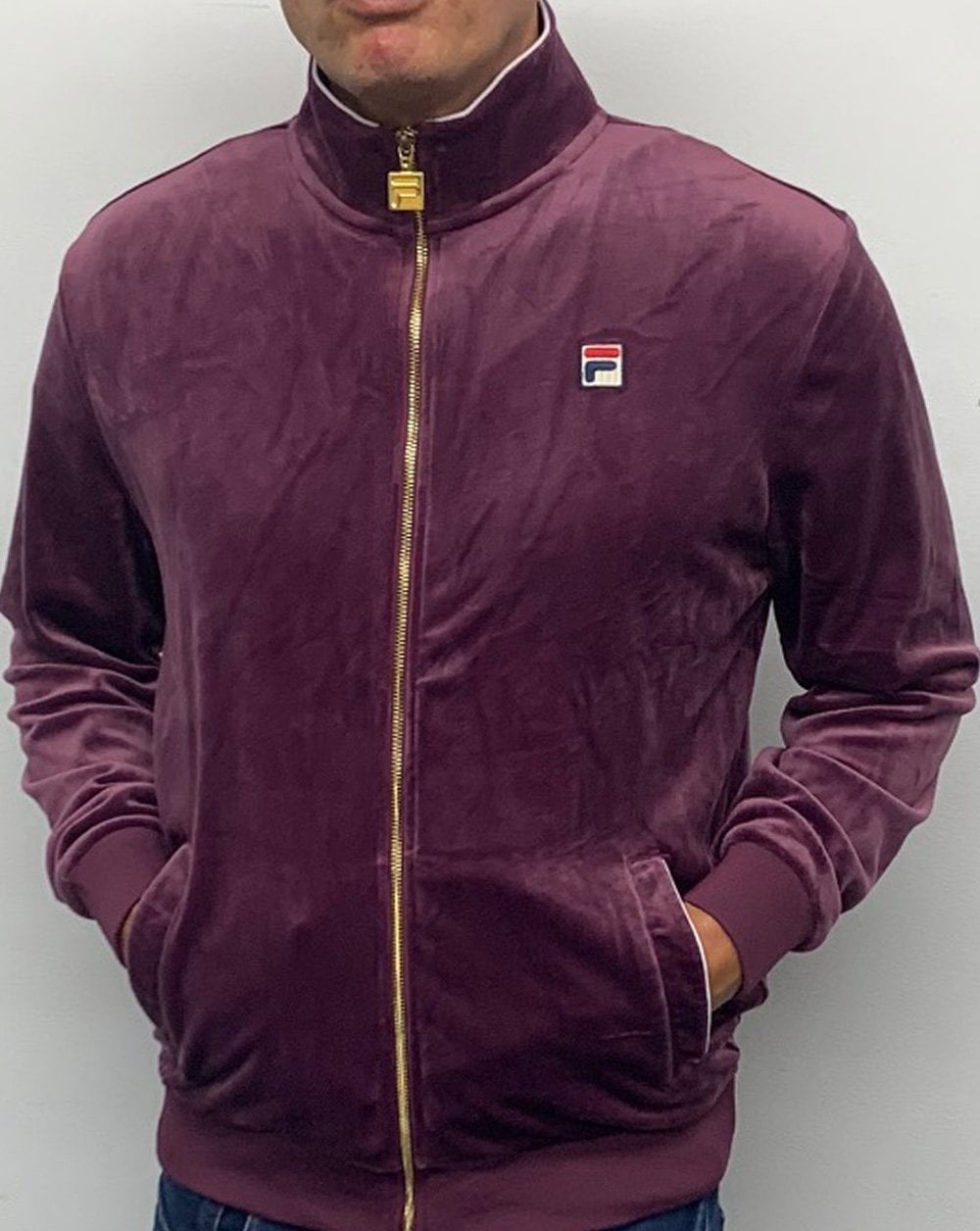 Fila Vintage Velour Track Top soft purple