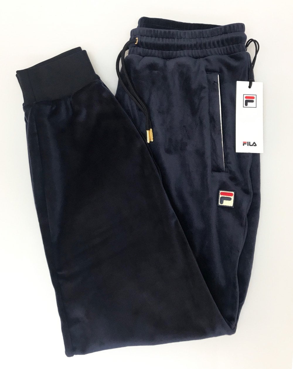 Fila Vintage Velour Track Pants Navy