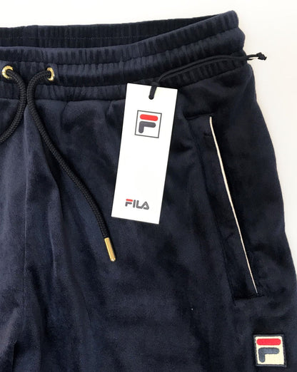 Fila Vintage Velour Track Pants Navy