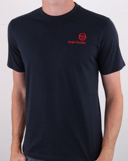 Sergio Tacchini Felton T Shirt Navy/Red