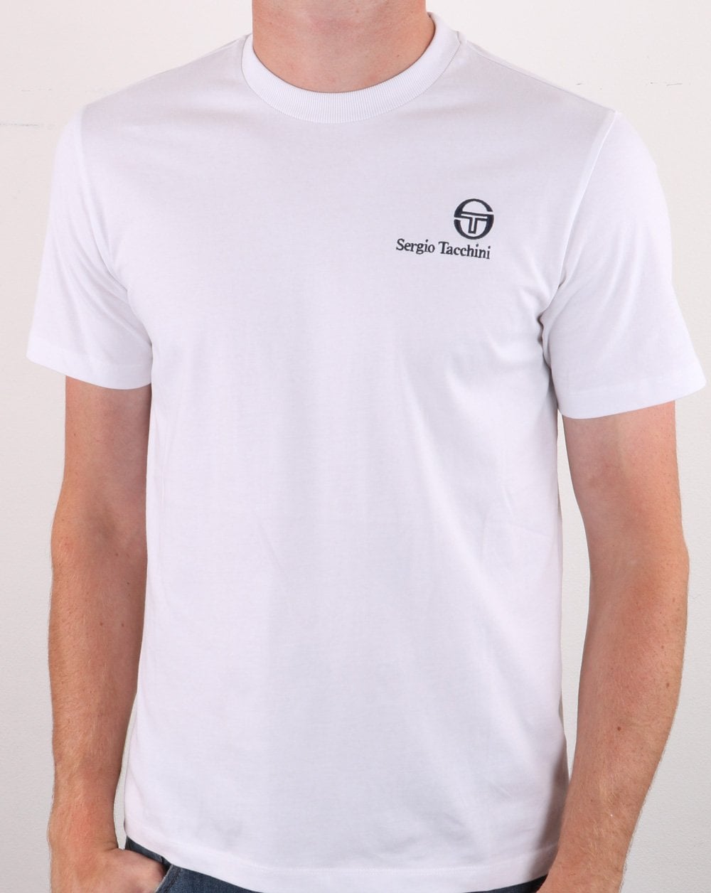 Sergio Tacchini Felton T Shirt White/Navy