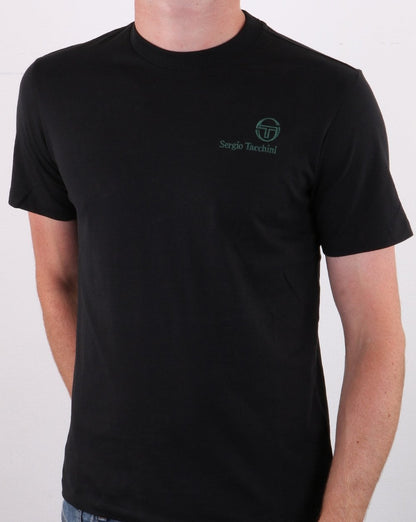 Sergio Tacchini Felton T Shirt Black/Green