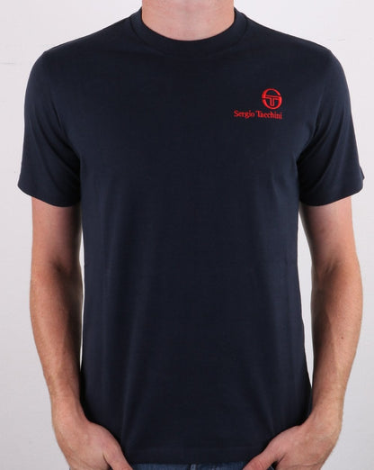 Sergio Tacchini Felton T Shirt Navy/Red
