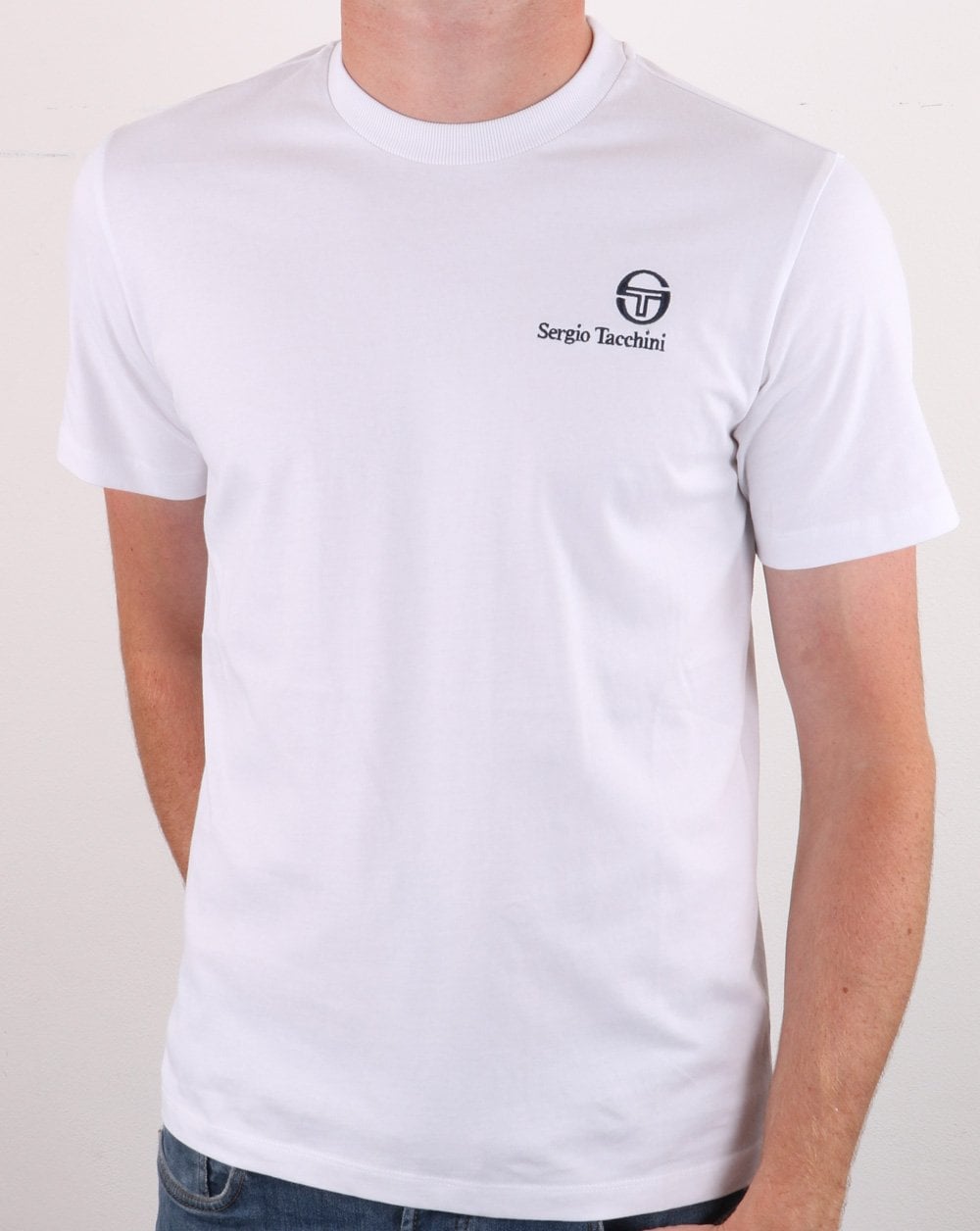 Sergio Tacchini Felton T Shirt White/Navy