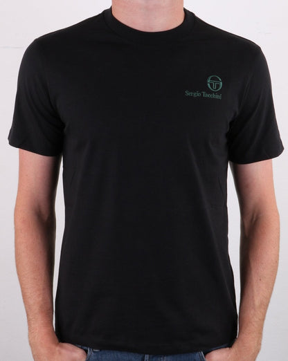 Sergio Tacchini Felton T Shirt Black/Green