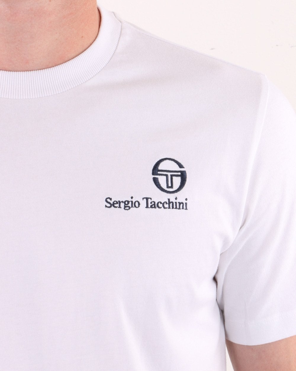 Sergio Tacchini Felton T Shirt White/Navy