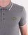 Lyle And Scott Tipped Polo Shirt Mid Grey Marl/white