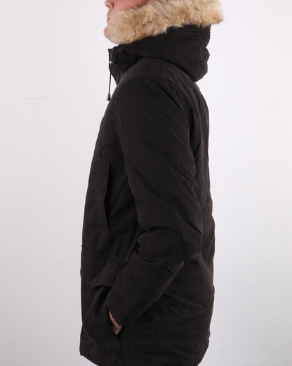 Lyle And Scott Microfleece Lined Parka Jet Black