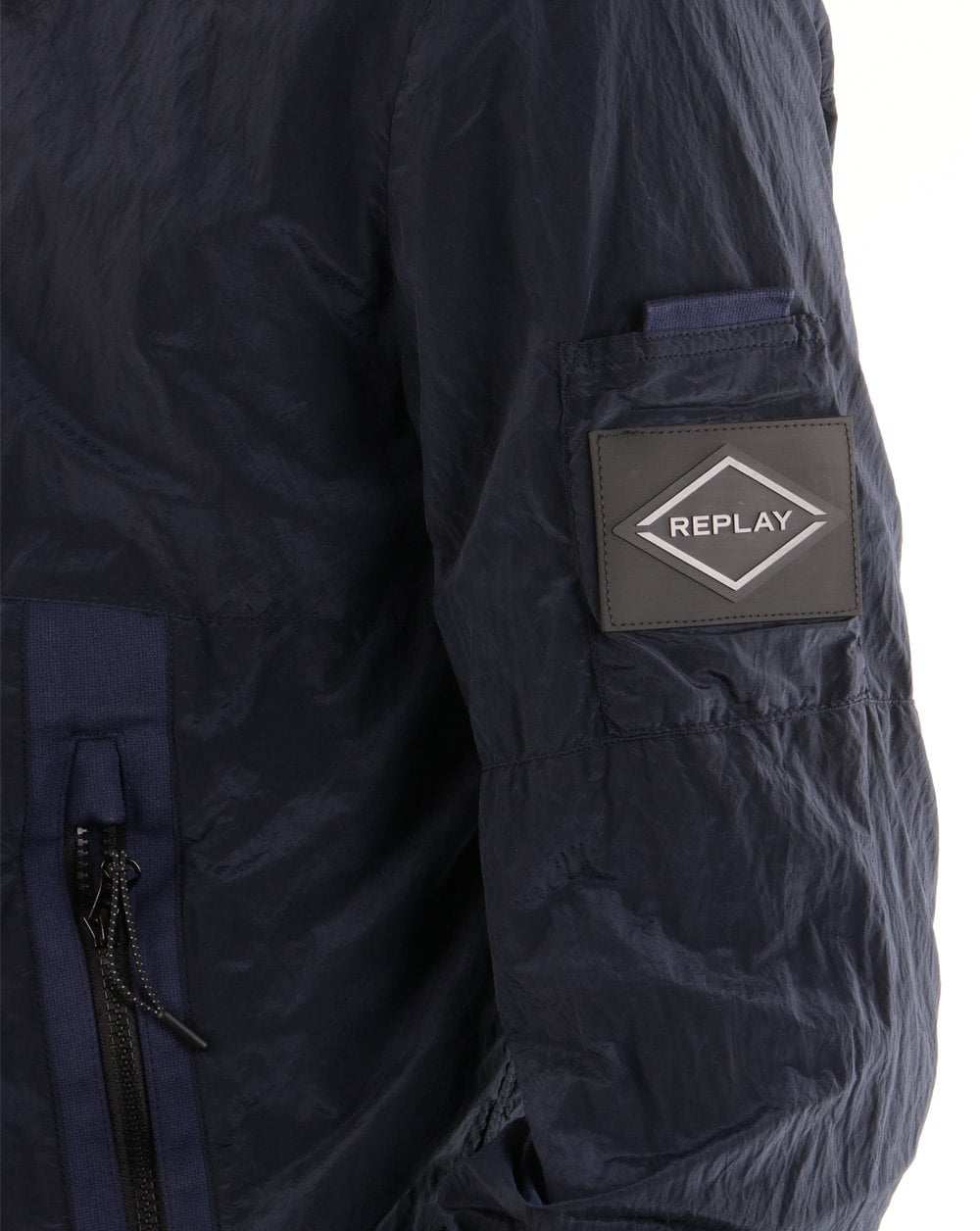 Replay Biker Collar Bomber Jacket Ultramarine