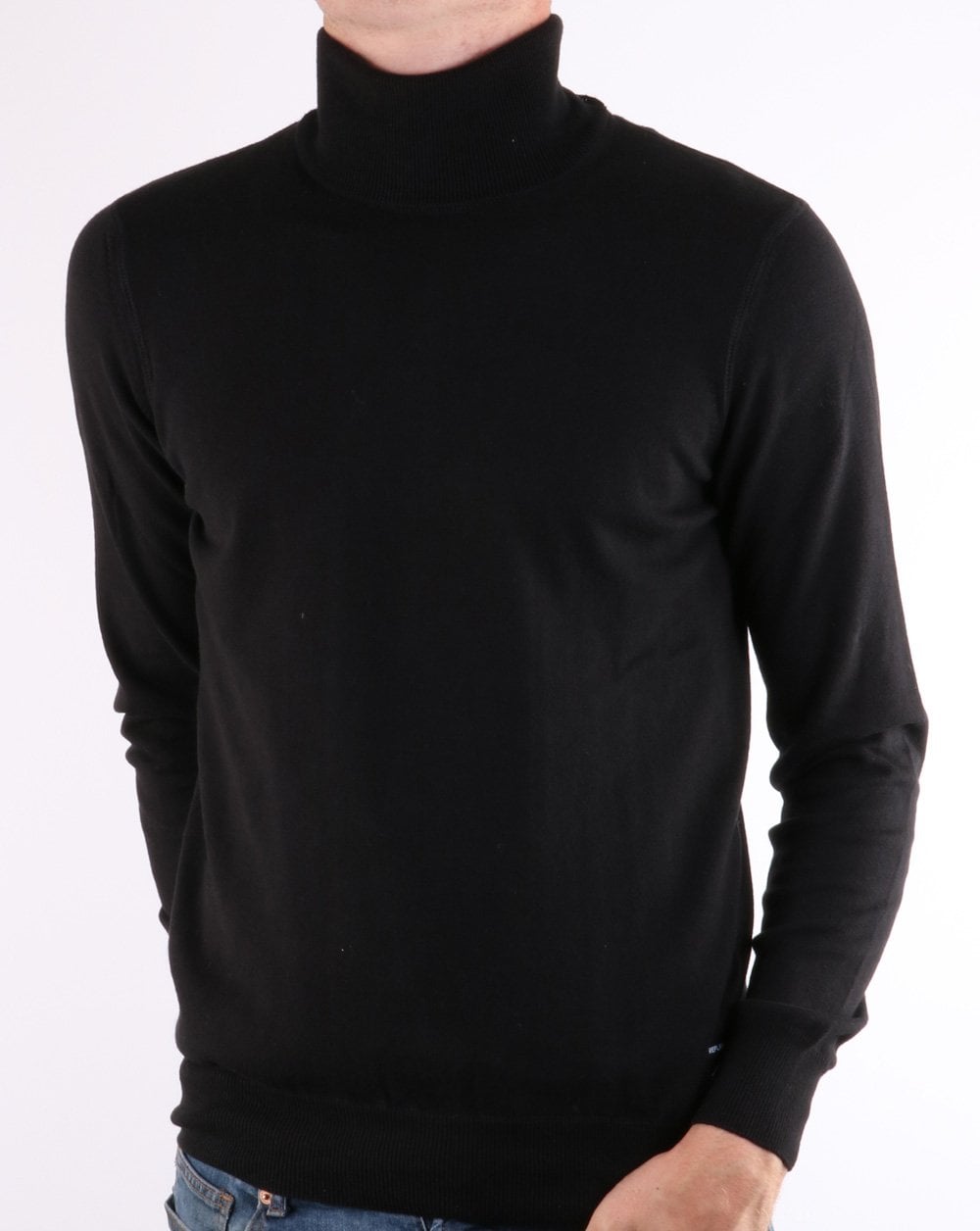 Replay Roll Neck Black