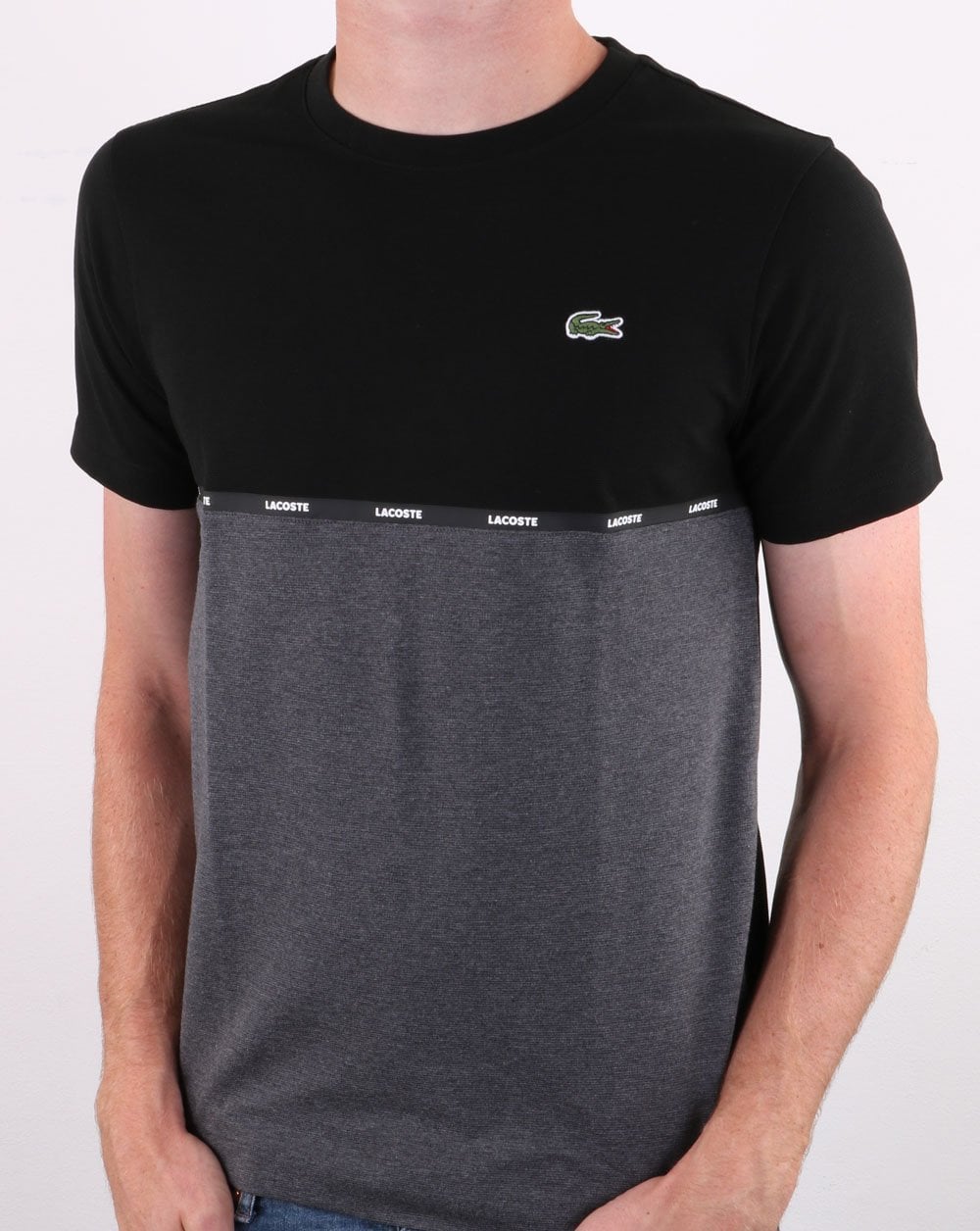 Lacoste Contrast Taping T-shirt Black/Grey