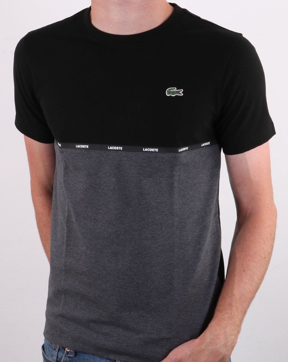 Lacoste Contrast Taping T-shirt Black/Grey
