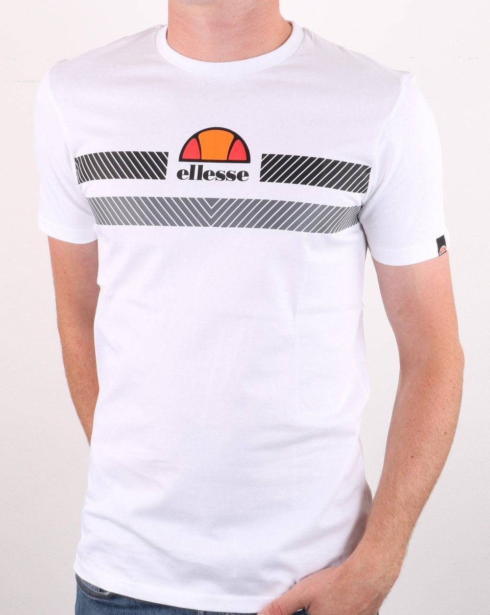 Ellesse Glisenta T Shirt White/Black/Grey