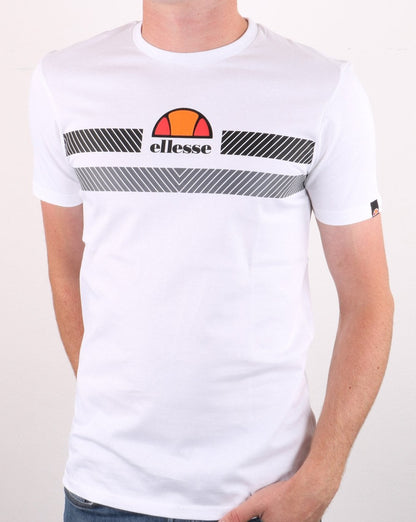 Ellesse Glisenta T Shirt White/Black/Grey