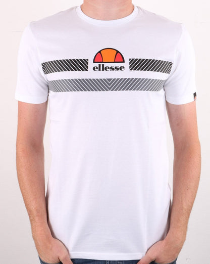 Ellesse Glisenta T Shirt White/Black/Grey