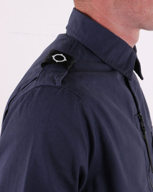 Ma.Strum MA.Strum Zip Front Overshirt True Navy