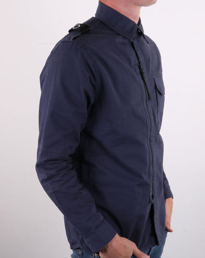 MA.Strum Zip Front Overshirt True Navy