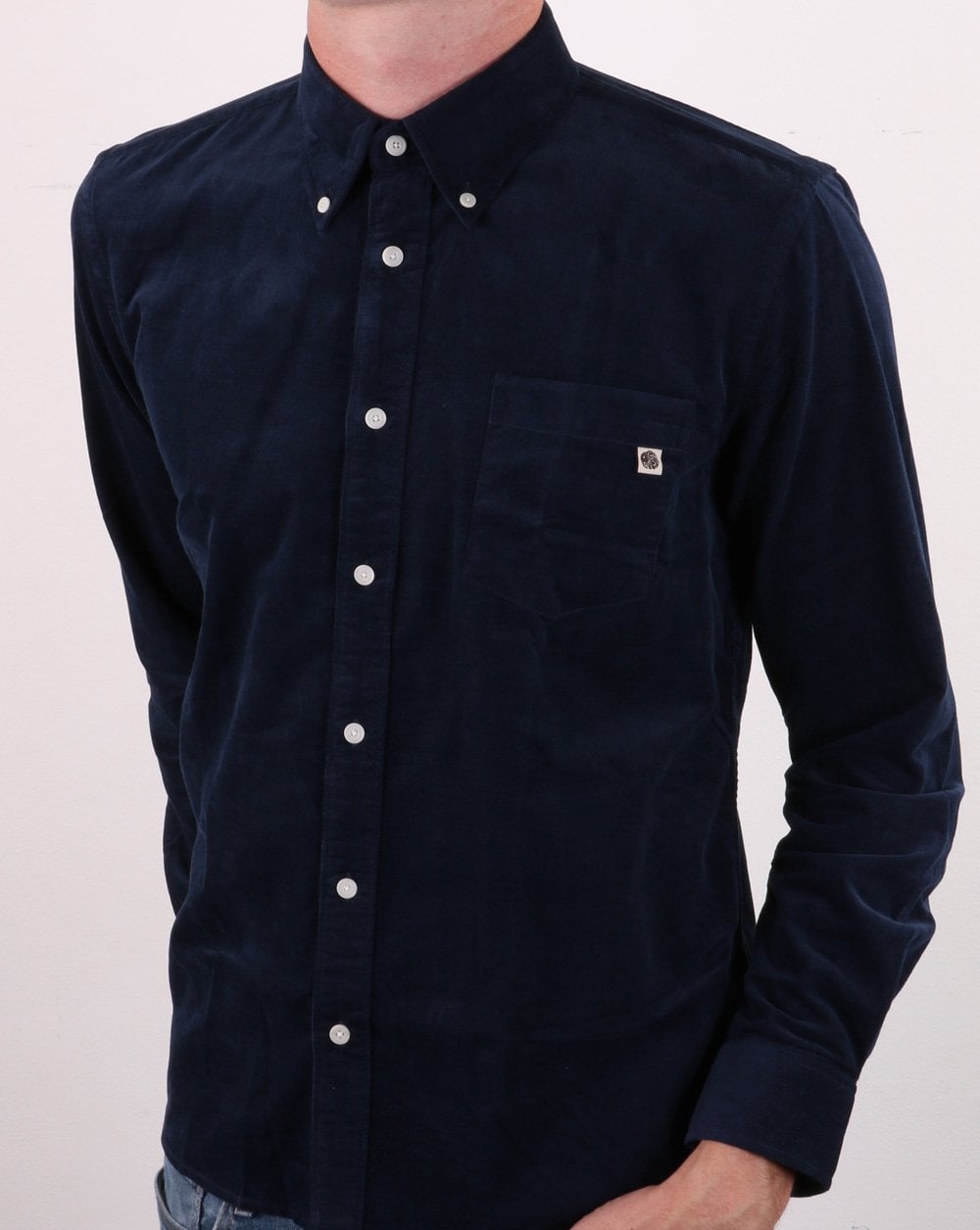 Pretty Green Standards Cord Shirt Navy