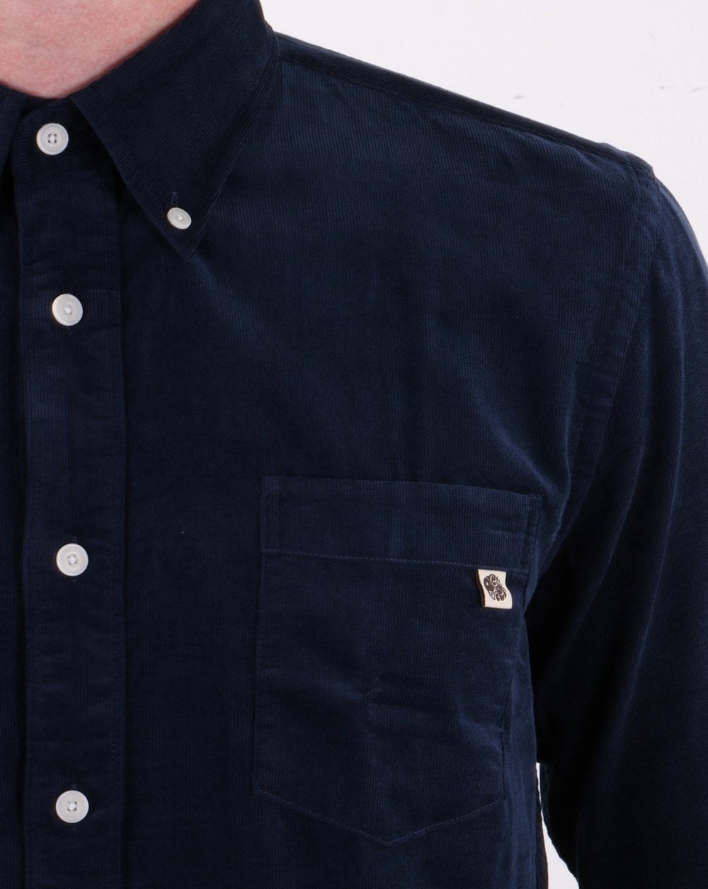 Pretty Green Standards Cord Shirt Navy