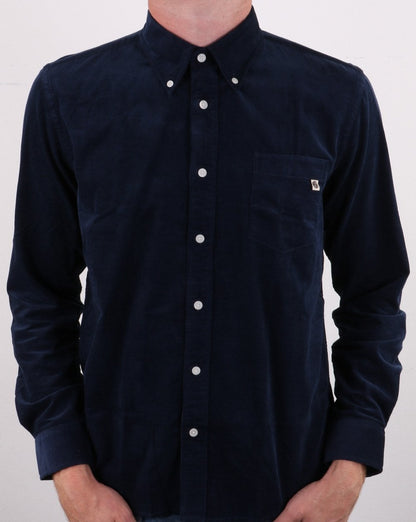 Pretty Green Standards Cord Shirt Navy